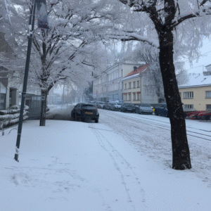 Kaune pastebėtas juodas sniegas: Kas sukėlė šį reiškinį?